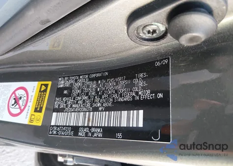 2009 Toyota Highlander from USA, damaged, VIN JTEDS41A592086378